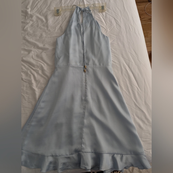 Dynamite A line Baby Blue Mini Dress with Frills - Picture 2 of 3